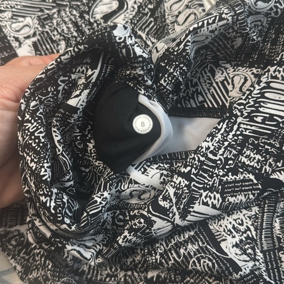 Lululemon Wunder Train High-Rise Tight 25" in Tear It Up Alpine White Black - Picture 7 of 9